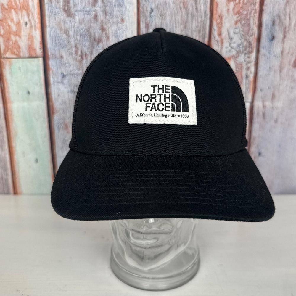 The North Face Black Trucker Hat California Heritage Flexfit 110 Snapback Cap